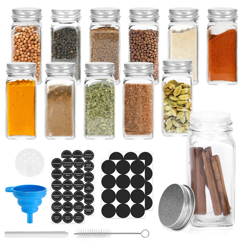 Drehdeckel Gewürzflasche Gewürzkörnerbehälter 12 Stück