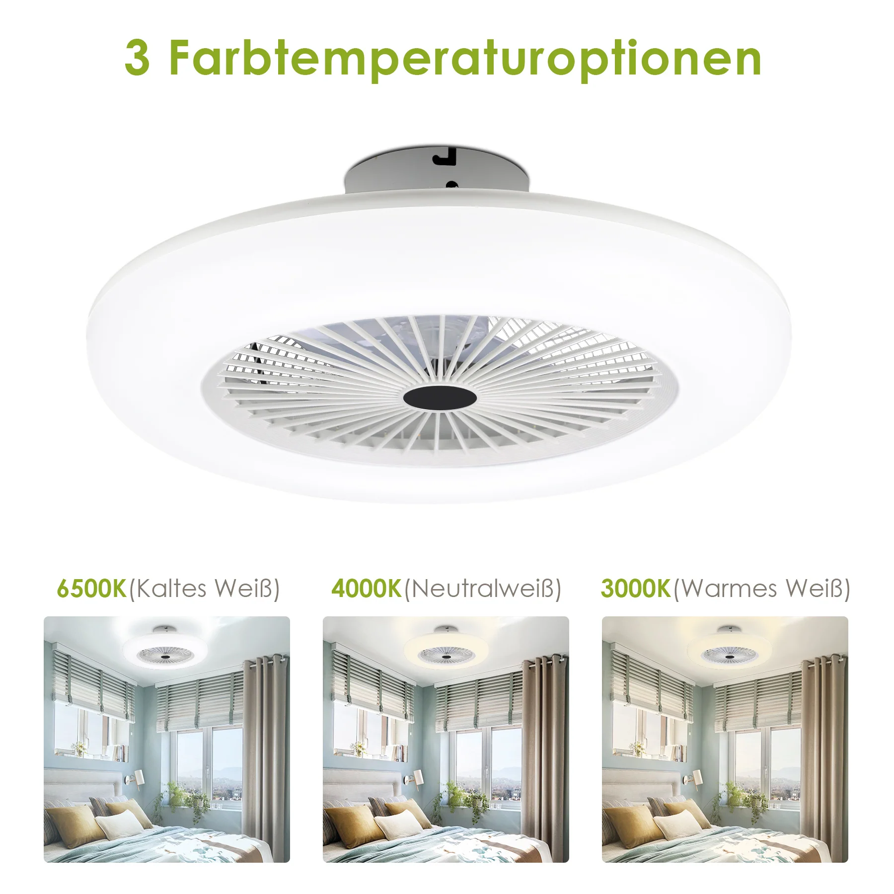 Deckenventilator mit Beleuchtung 80W