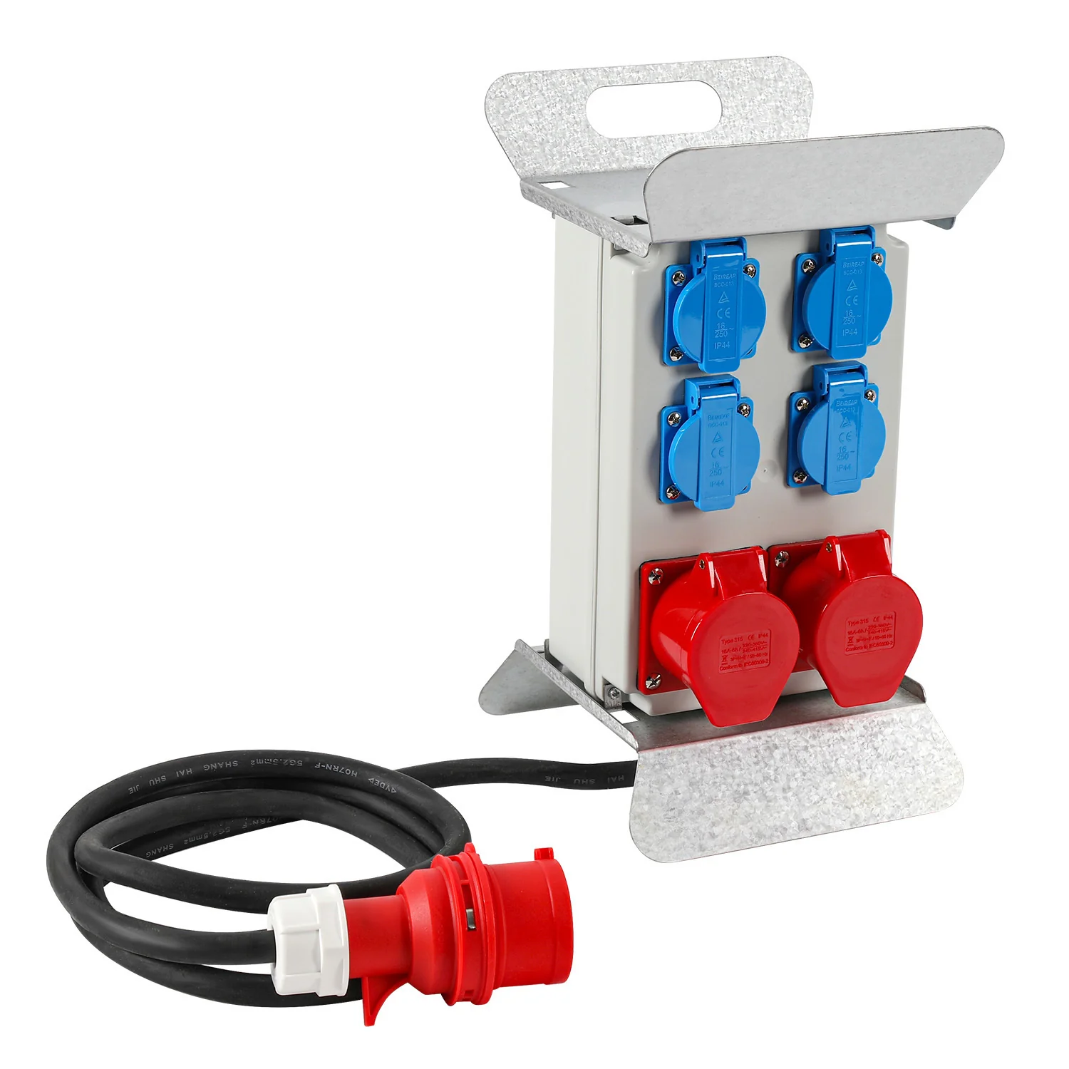 Baustromverteiler CEE 2 x 16A 400V+4x 230V 5 Polig