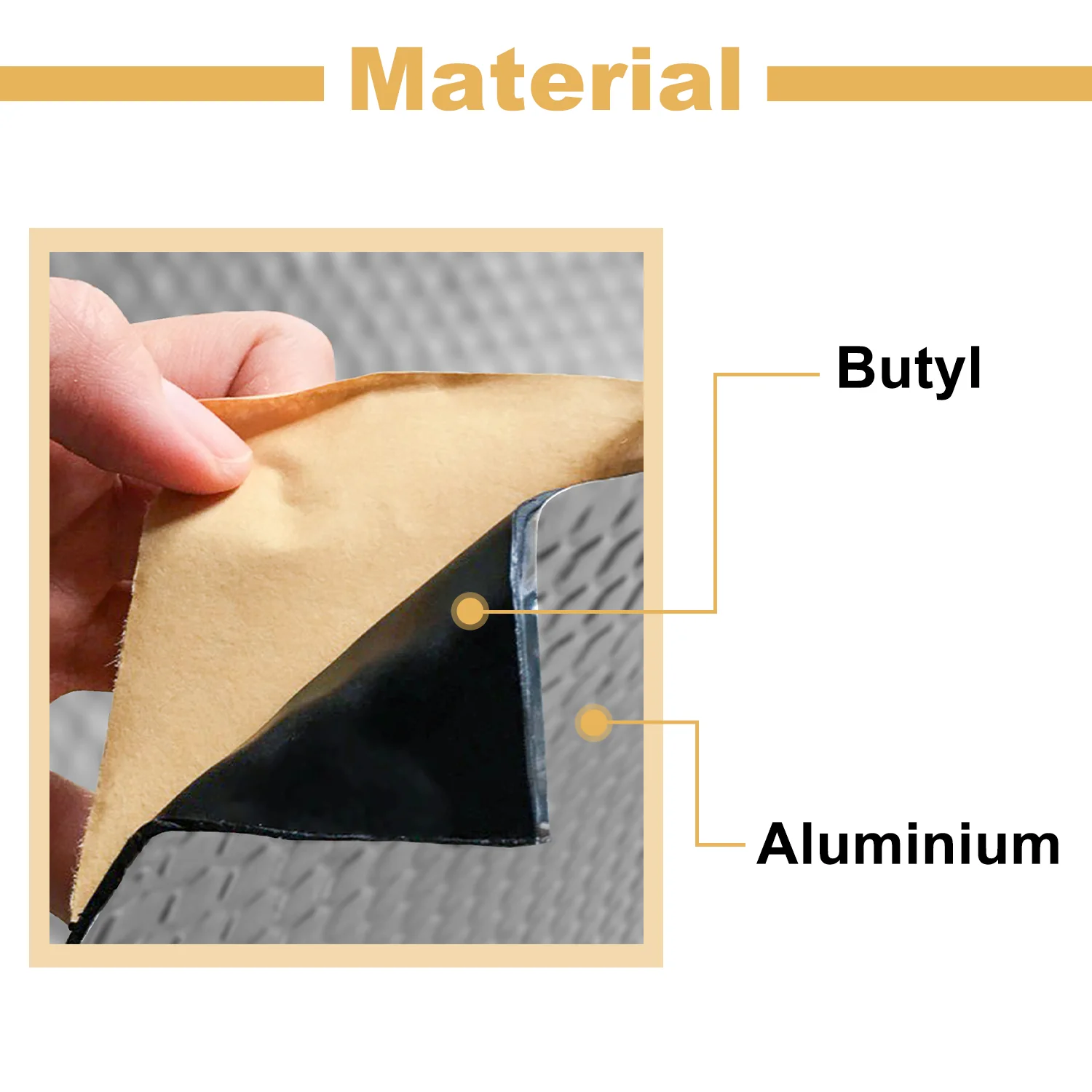 Dämmmatte Auto Alubutyl Selbstklebend 2m/4m