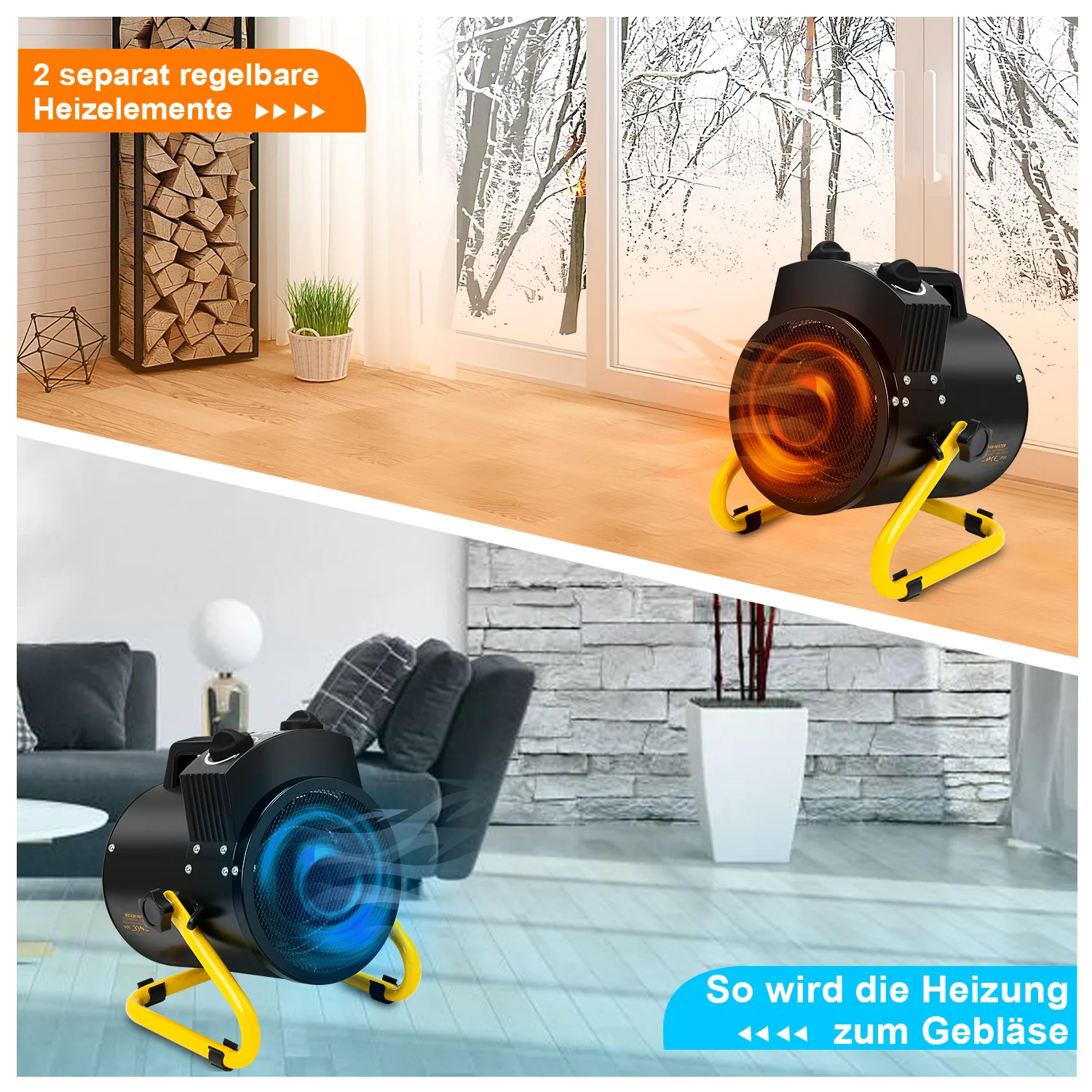 Frostwächter mit Thermostat Gewächshaus 2000W IPX4