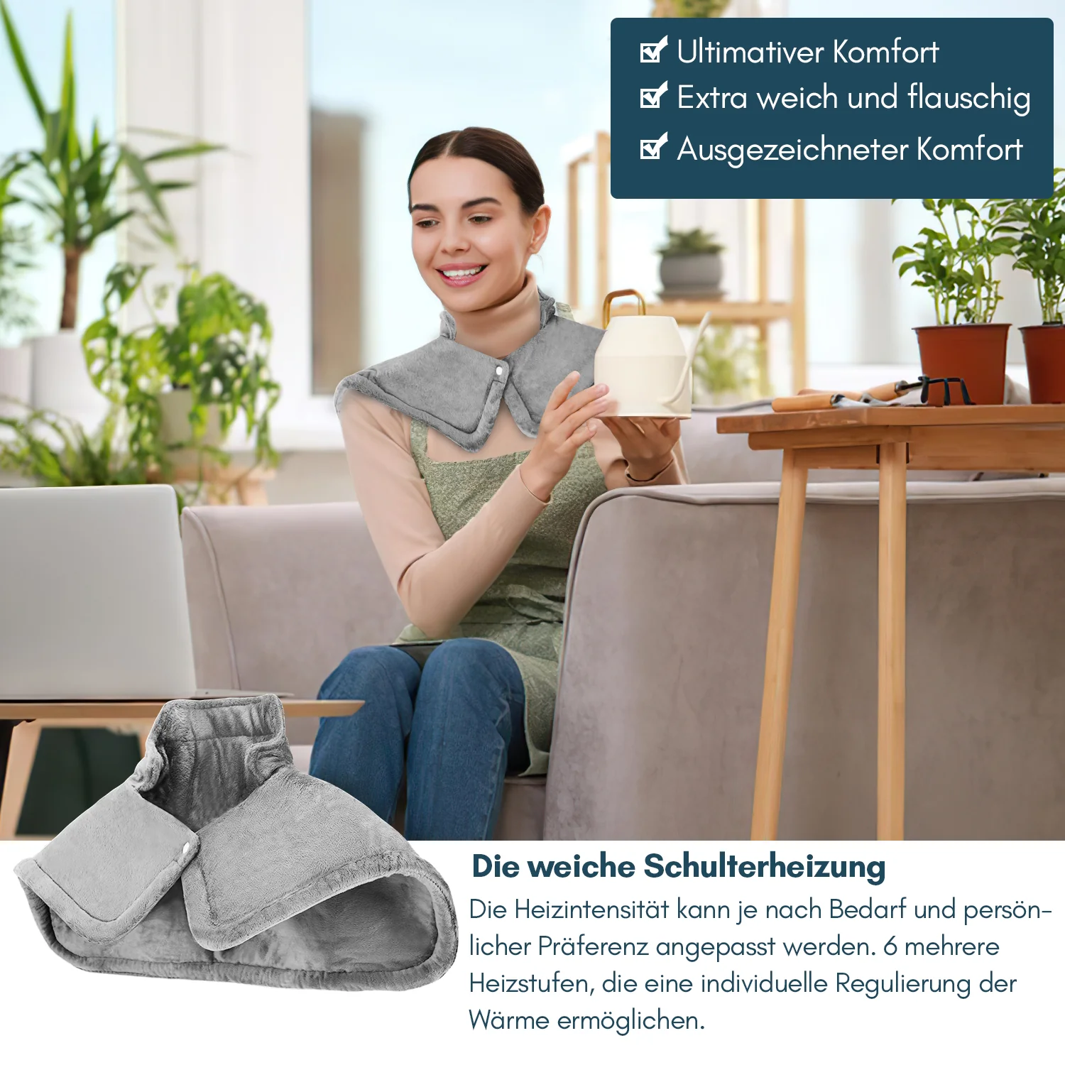 Heizkissen Heizcape für Rücken Schulter