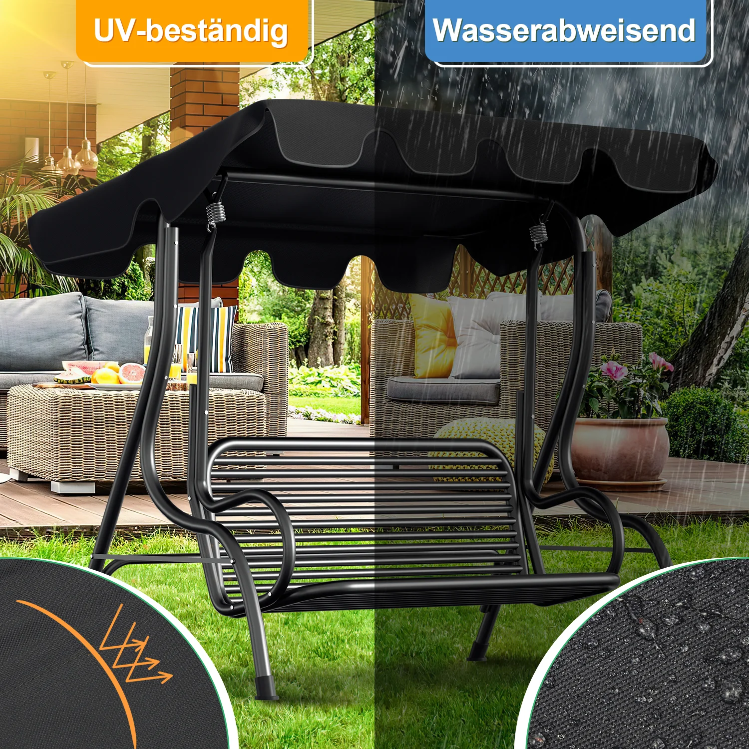 Ersatzdach für Hollywoodschaukel Universal 210x145cm