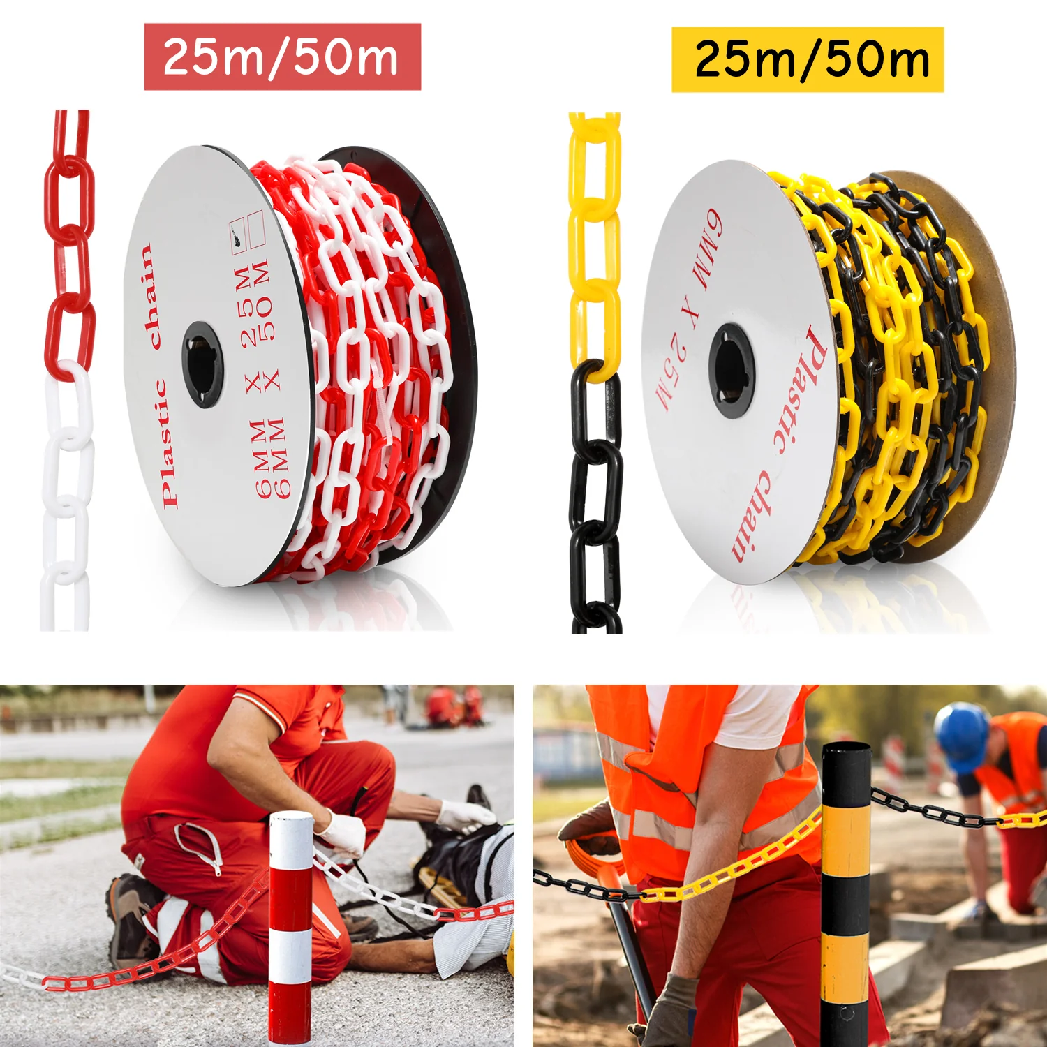 Absperrkette Warnkette 25m/50m