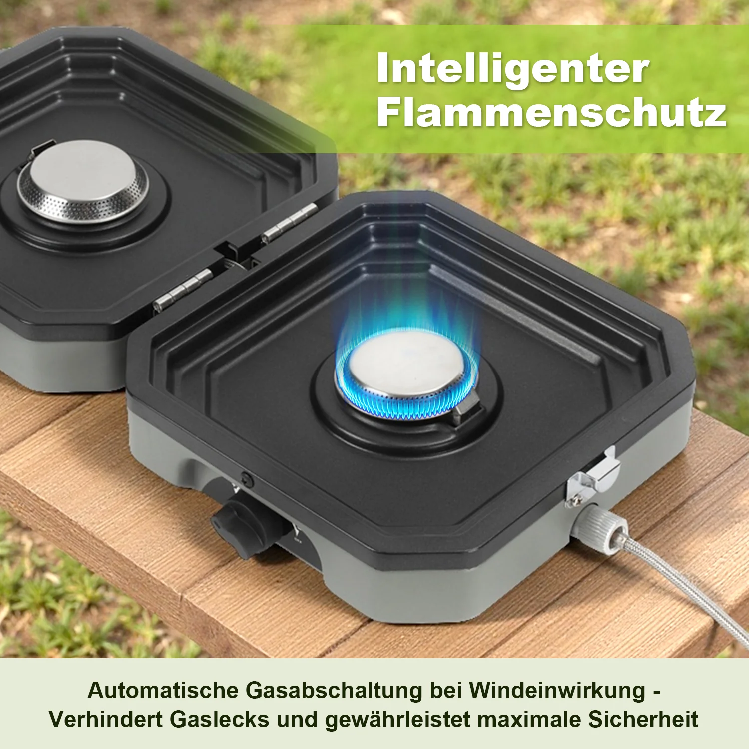 Campingkocher 2-in-1 Gascampingherd Faltbarer