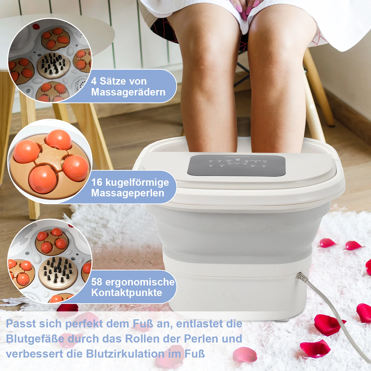 Fußmassagegerät elektrisch Wärme Klappbare