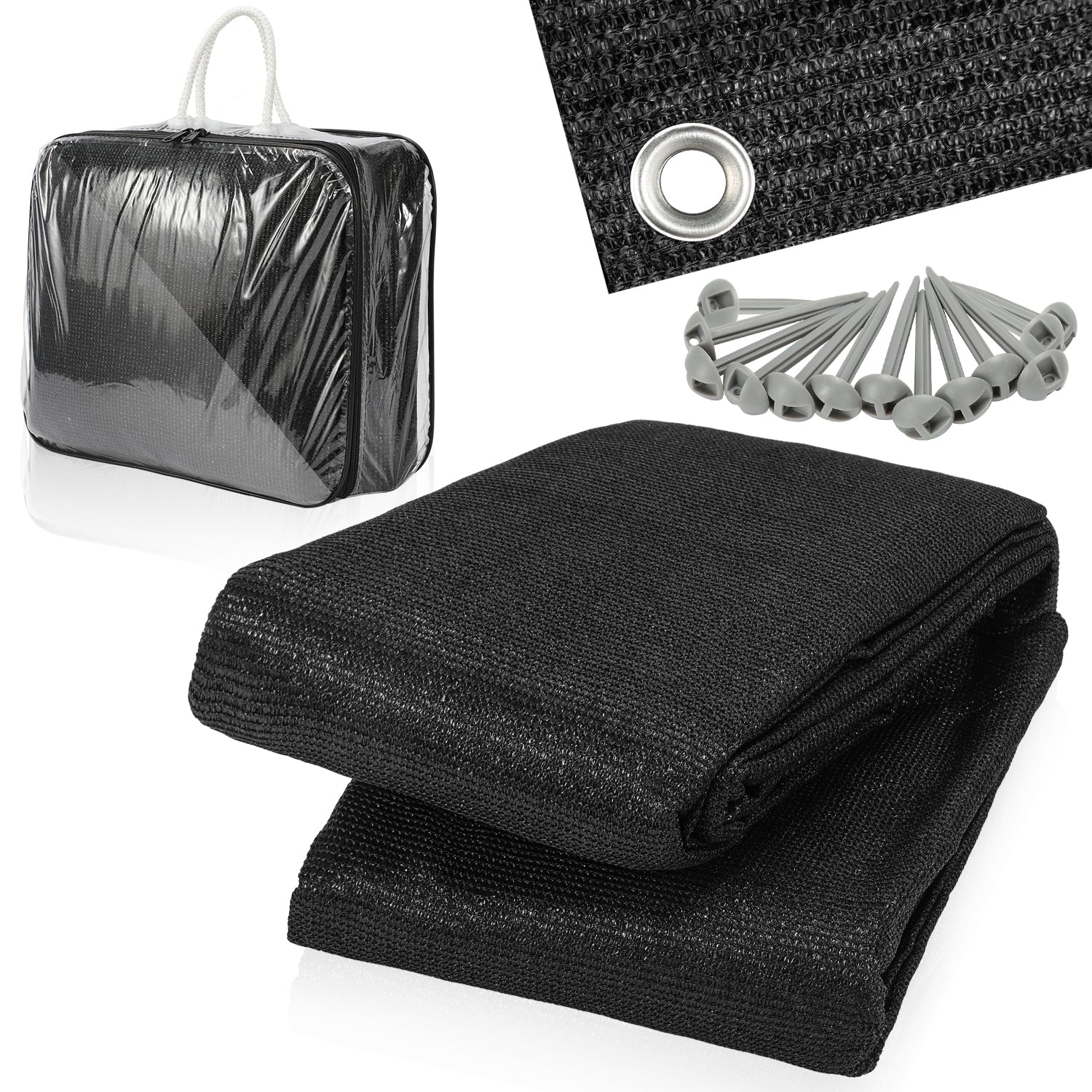 Campingteppich Vorzeltteppich Schwarz