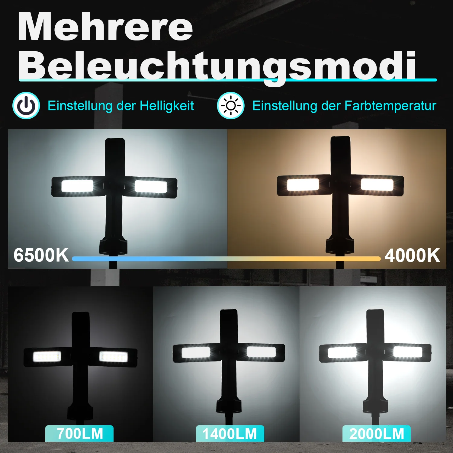 Baustrahler LED mit Stativ Kabellose