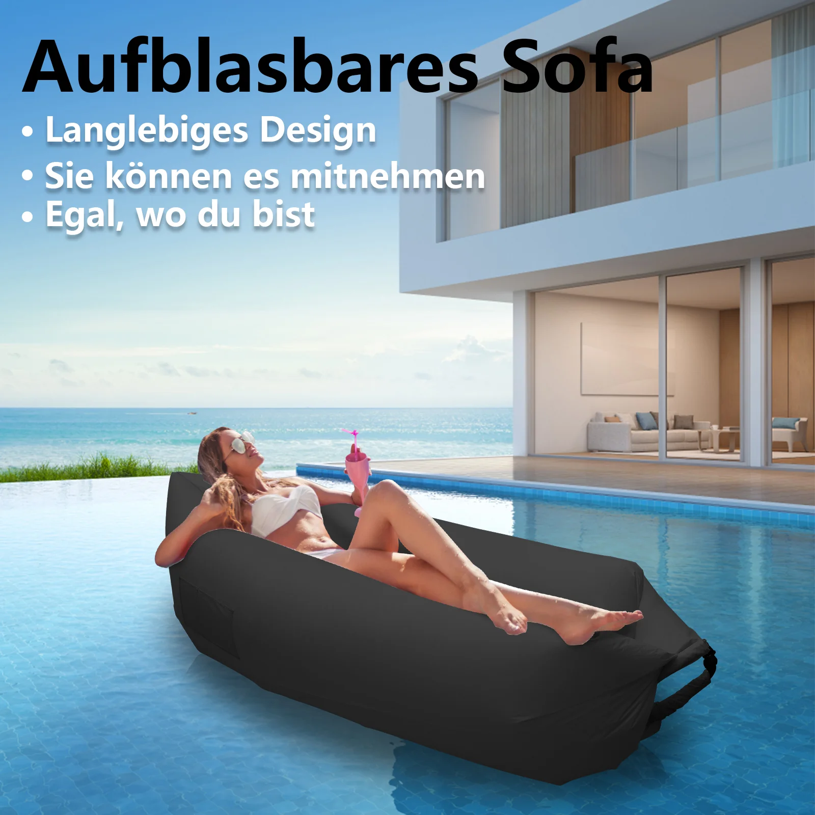 Aufblasbares Luftsofa Sitzsack Sofa belastbar