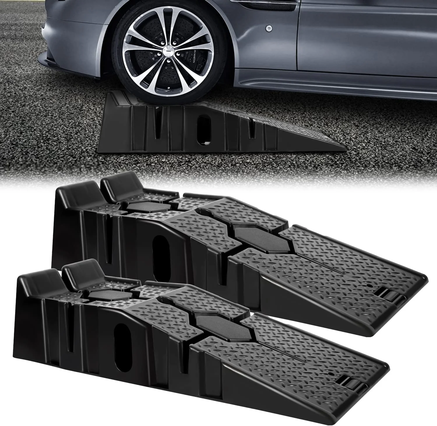 2er-Set Kunststoff Auffahrrampe bis 2.5T