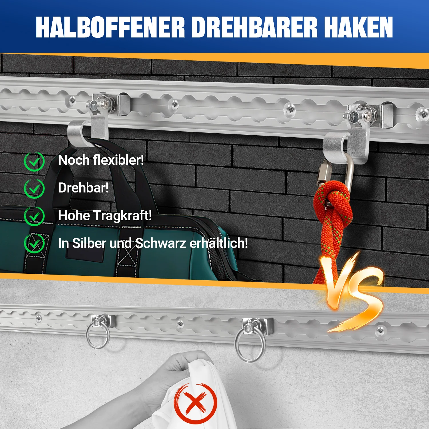 10x Fitting für Airlineschiene Endbeschlag