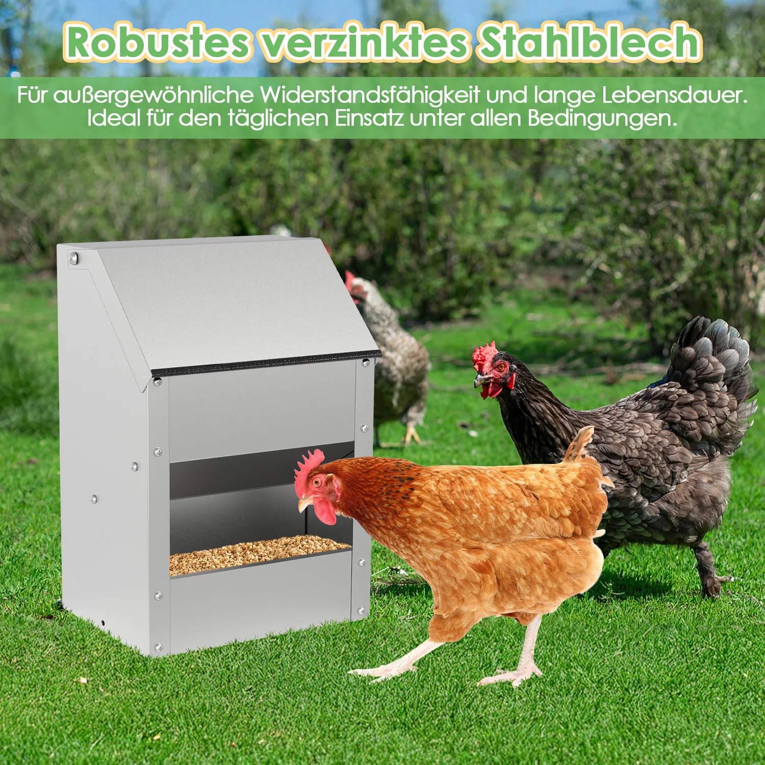 Futterautomat Futterspender Edelstahl 5/15kg