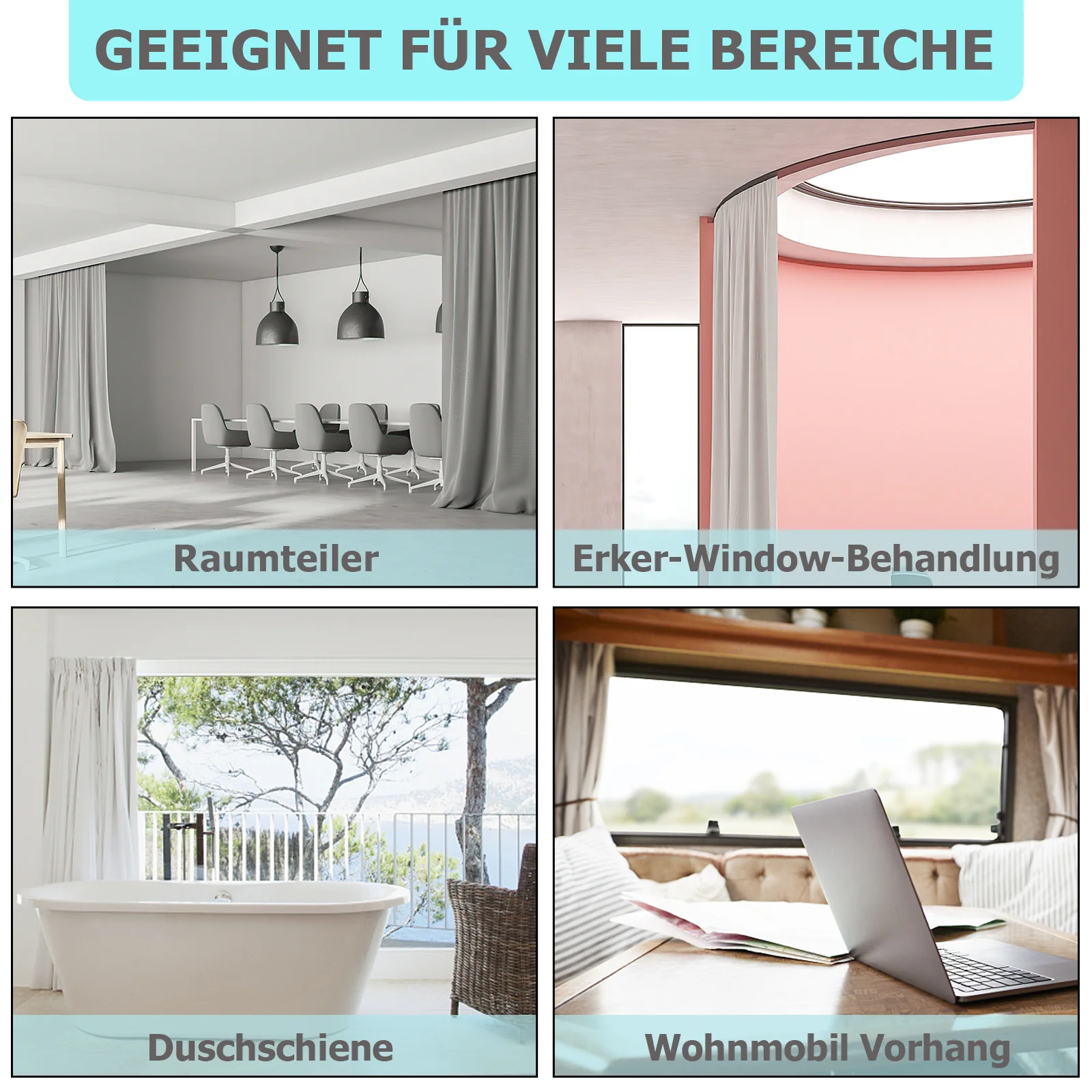 Gardinenschiene Biegbar 3m/5m