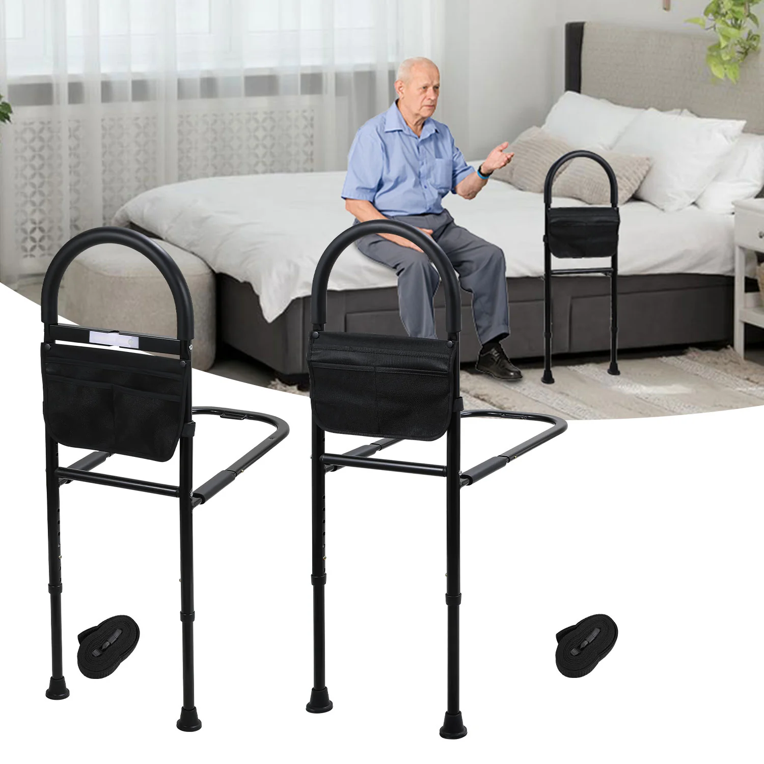 Aufstehhilfe Bett mit Unterstützung Beine und Lagerung Tasche