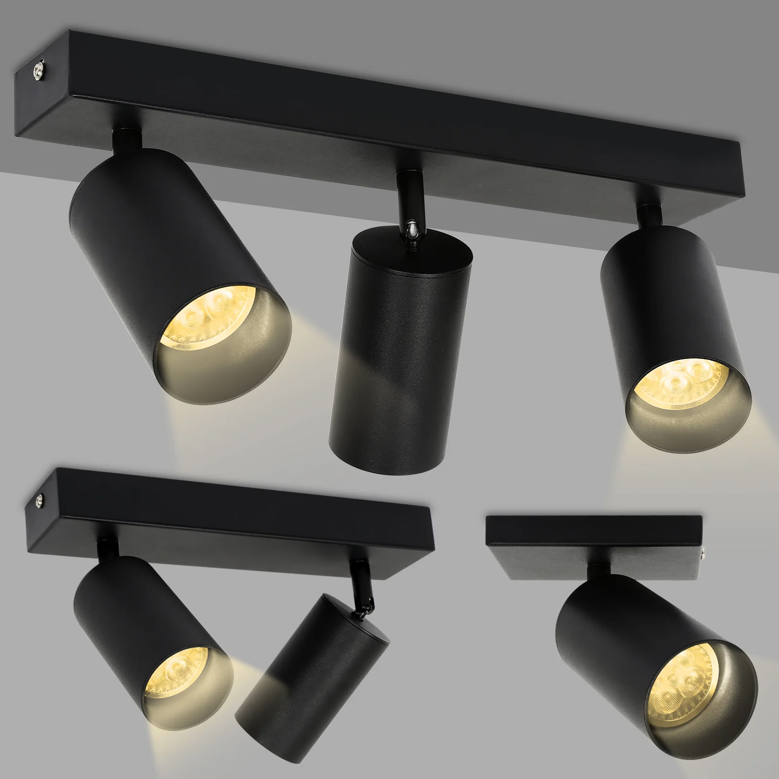 Deckenstrahler GU10 4W 1/2/3 flammig Warmweiß