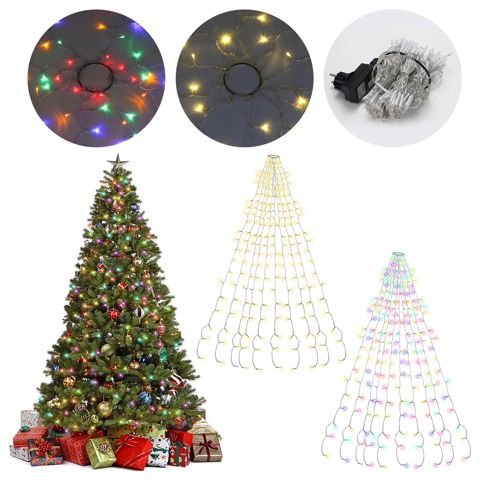 Christbaumbeleuchtung mit Ring 280 LEDs IP44