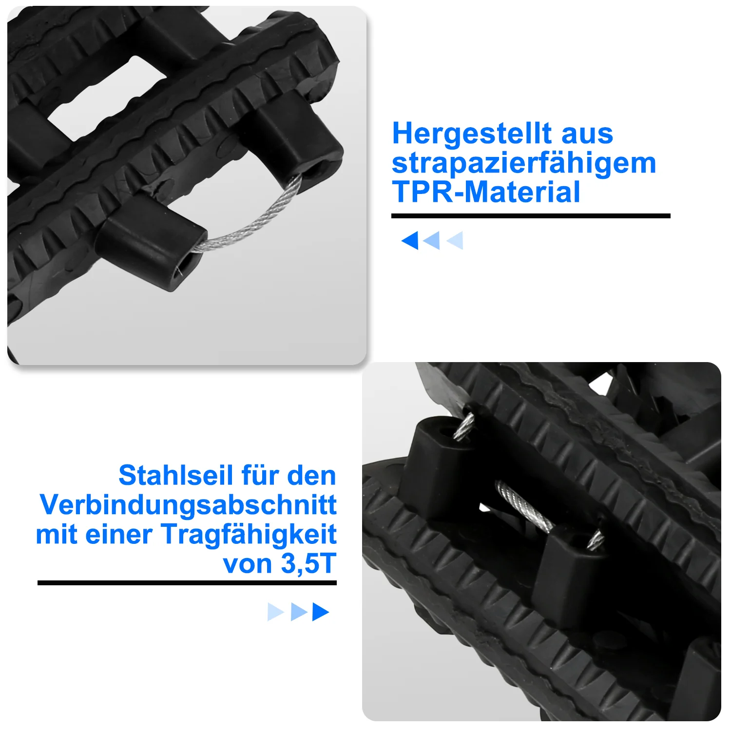 Auto Anfahrhilfe Traktionshilfe 2er-Set 80cm/100cm