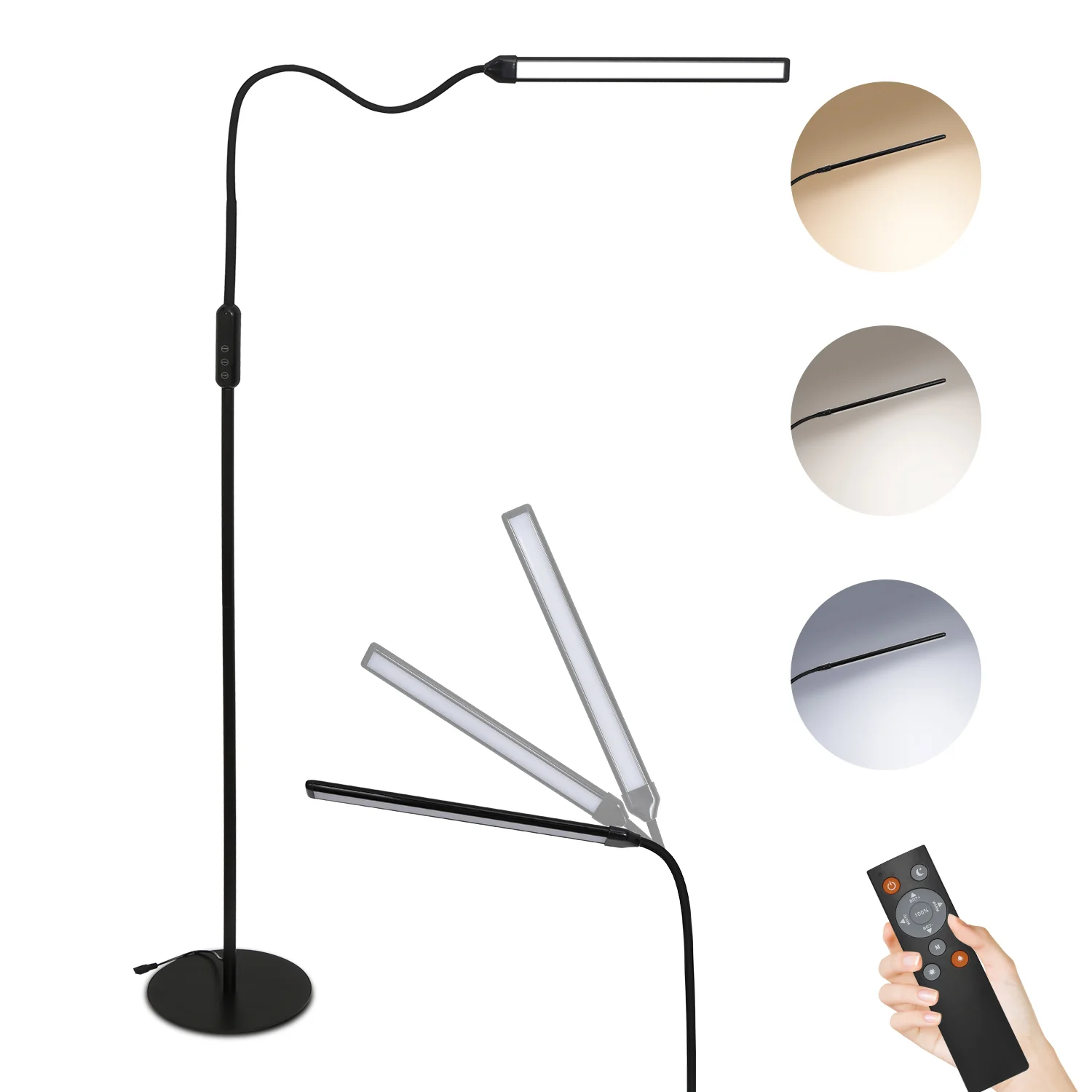 Dimmbar Stehlampe 9W mit Fernbedienung