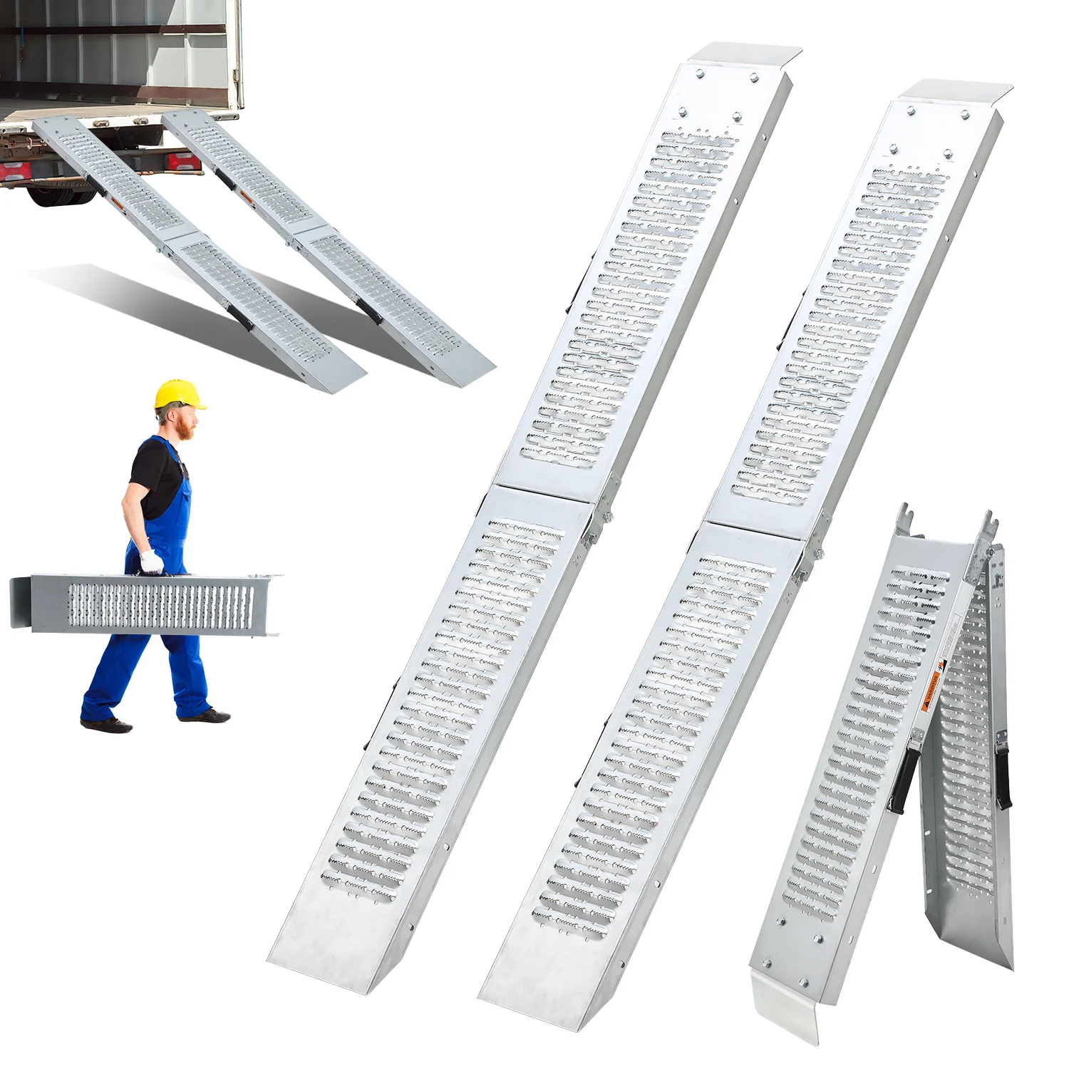 2X Auffahrrampen Laderampen Faltbare PKW Belastung 400 kg