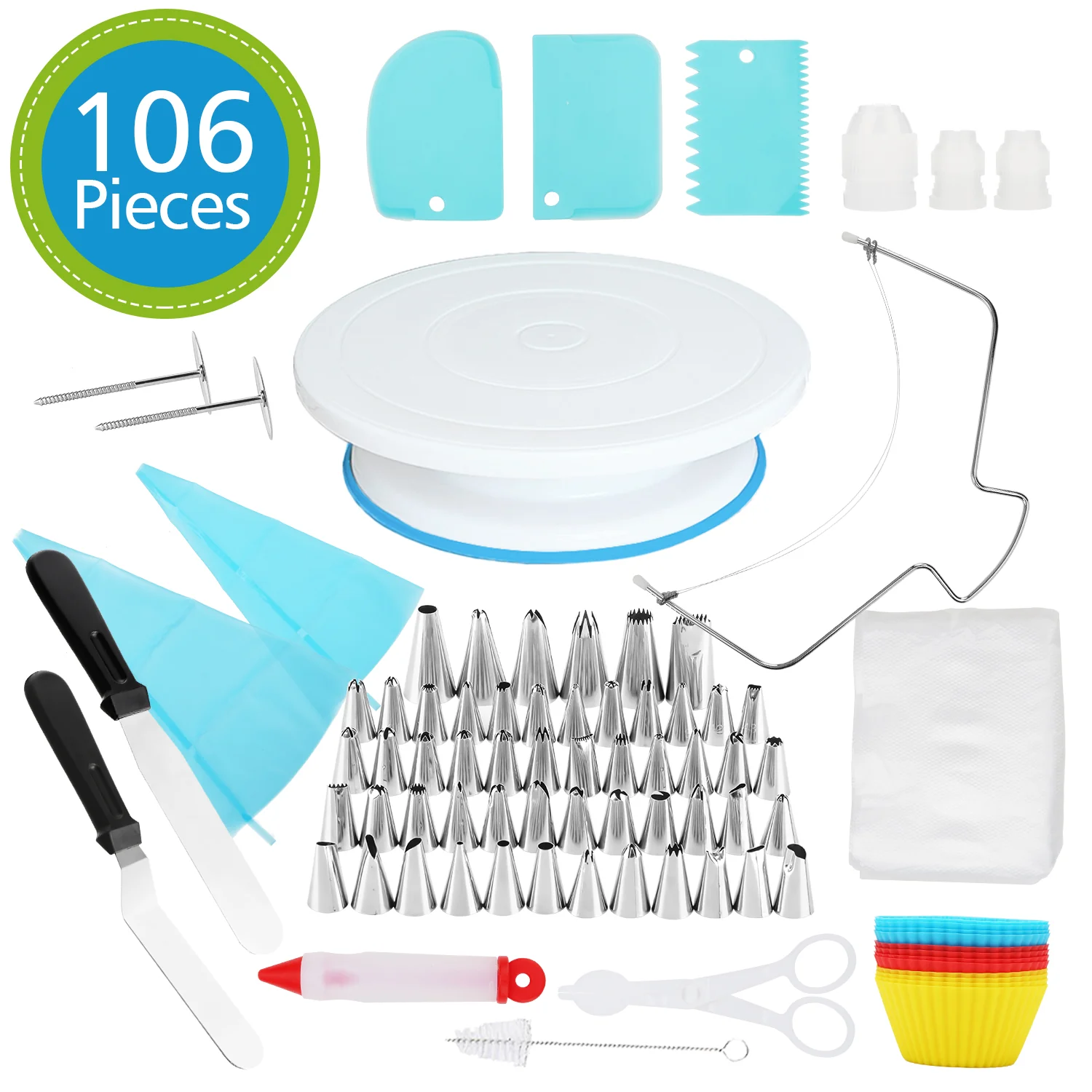 106 Teiliges Kuchen Spritztüllen Set