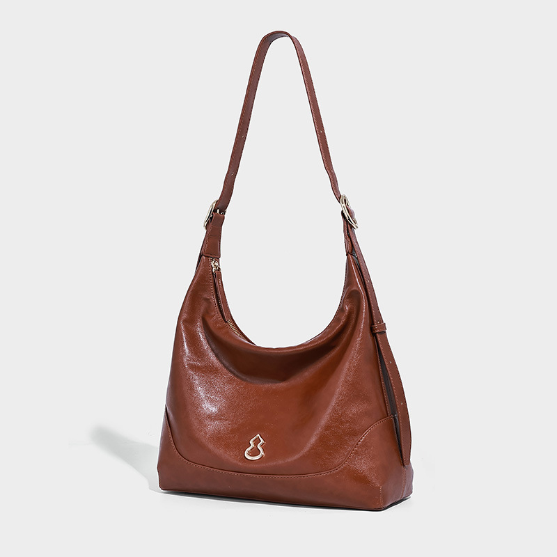 Vintage Soft Leather Hobo Shoulder Bag