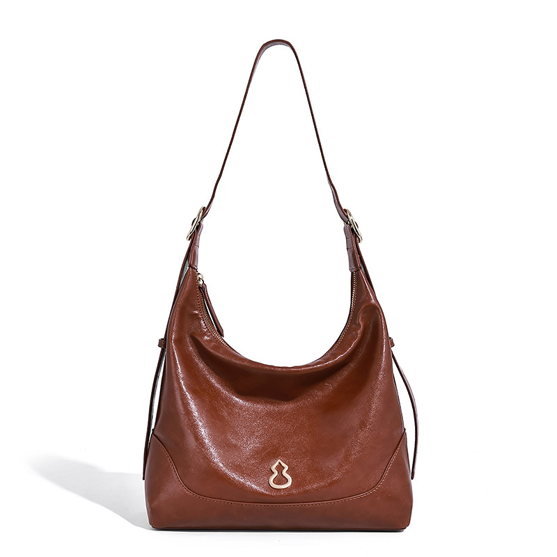 Vintage Soft Leather Hobo Shoulder Bag