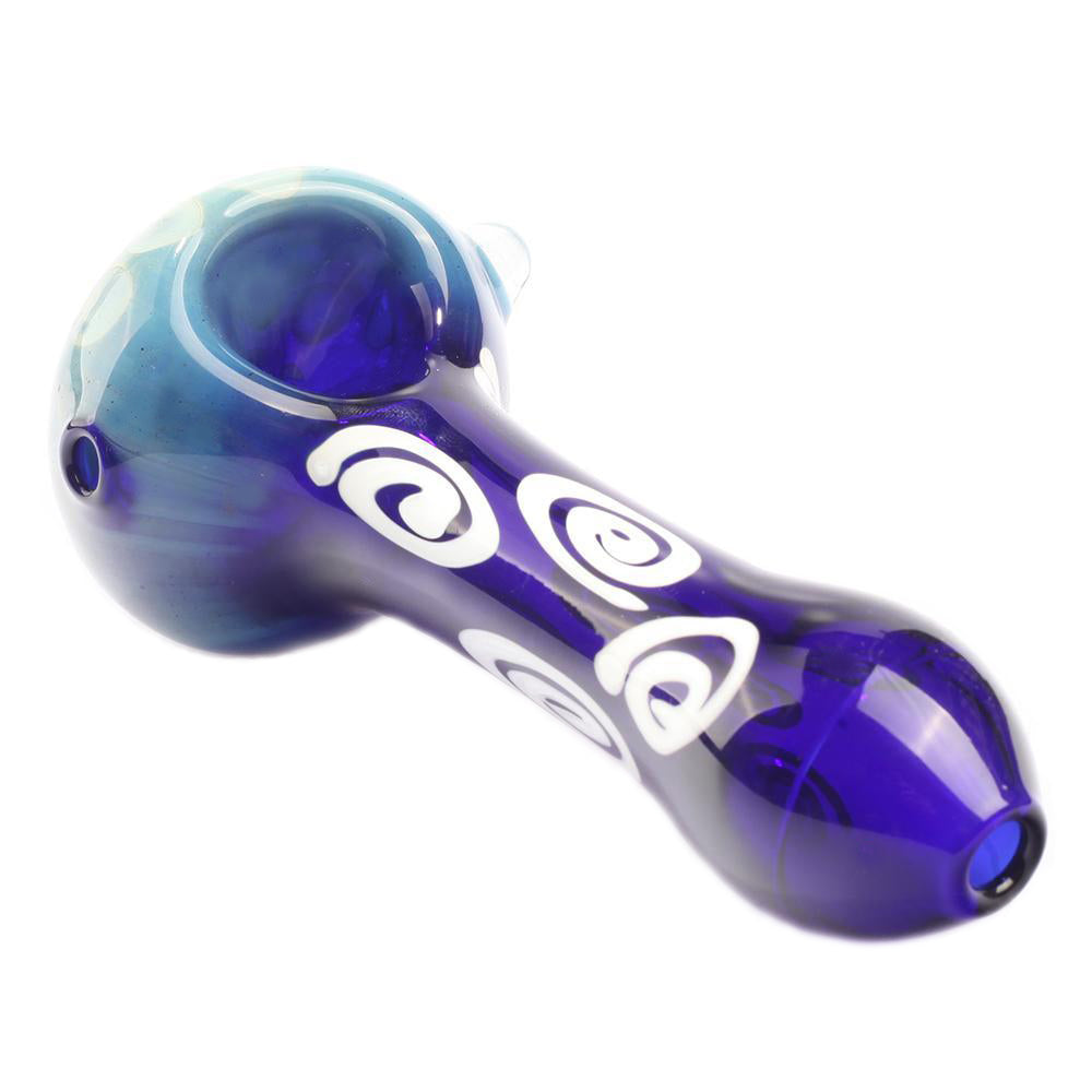 Two Tone Glass Pipe w/ Mini Spiral Pattern