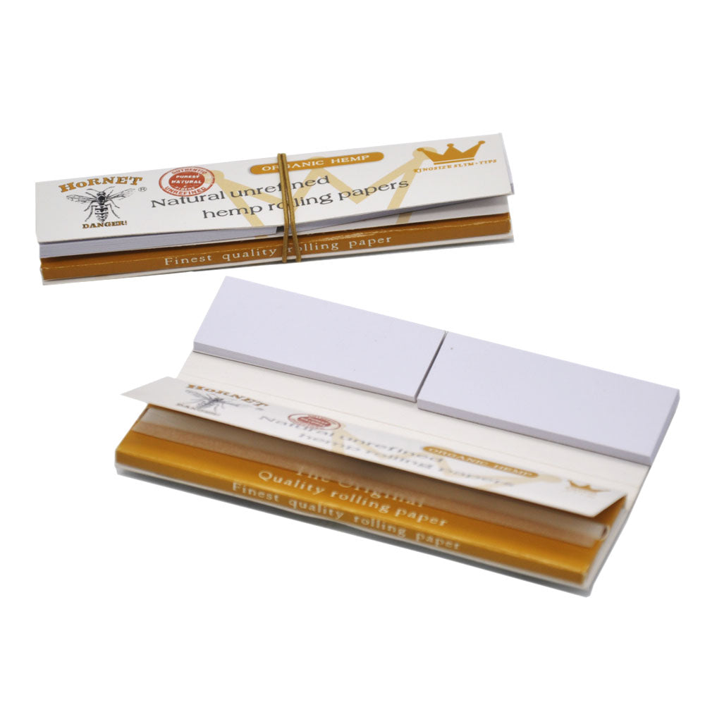 Hornet Natural Unrefined Hemp Rolling Paper 5 Booklets