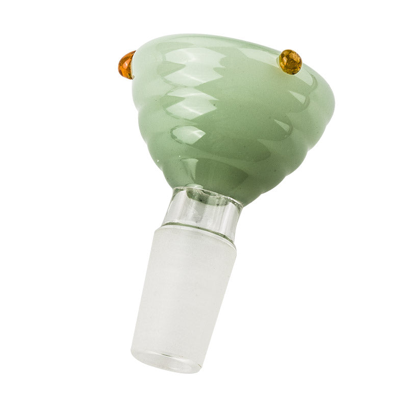14mm Male Green Thick Glass Bong Bowl