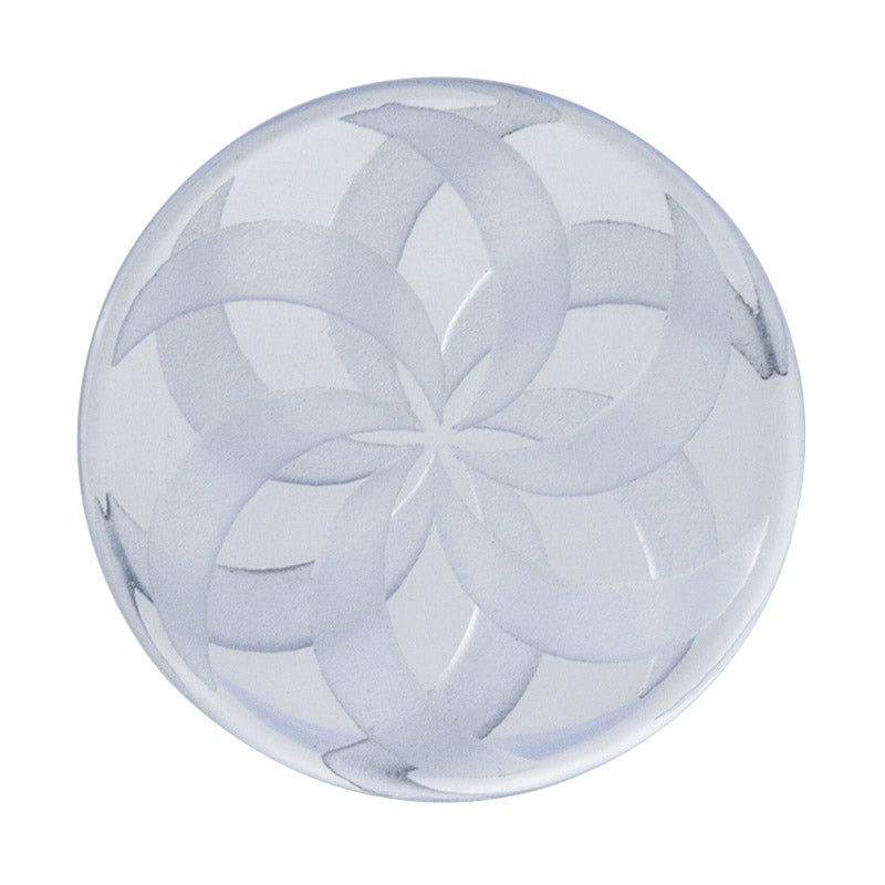 White Vortex Quartz Channel Cap 30mm