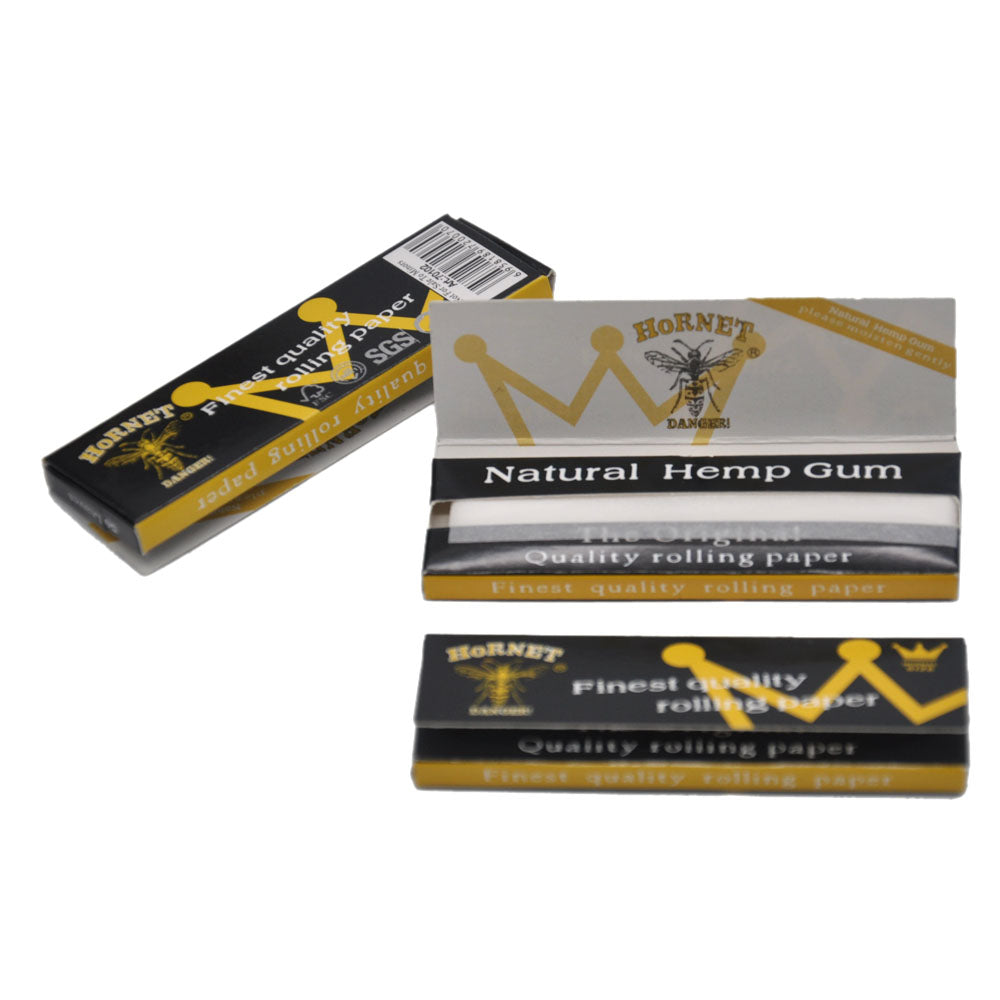 Hornet Black King Size Natural Rolling Paper 5 Booklets