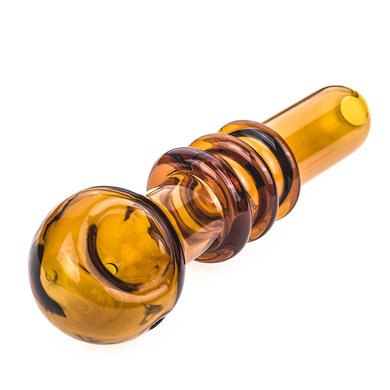Orange Glass Pipe with Maria Rings