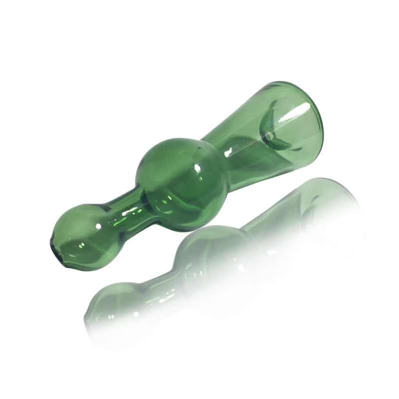 Bell Shape Green Glass Hand Pipe