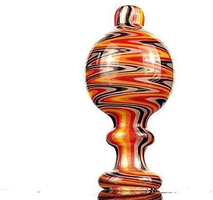 Colorful Twist Flower Glass Cover Carb Cap