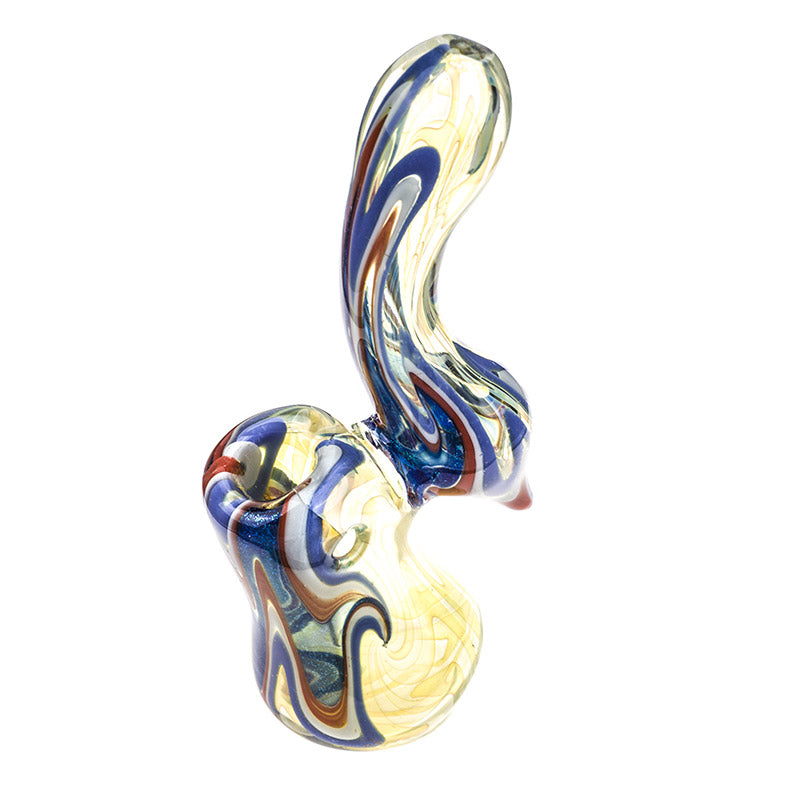 Swirl Pattern Glass Sherlock Bubbler