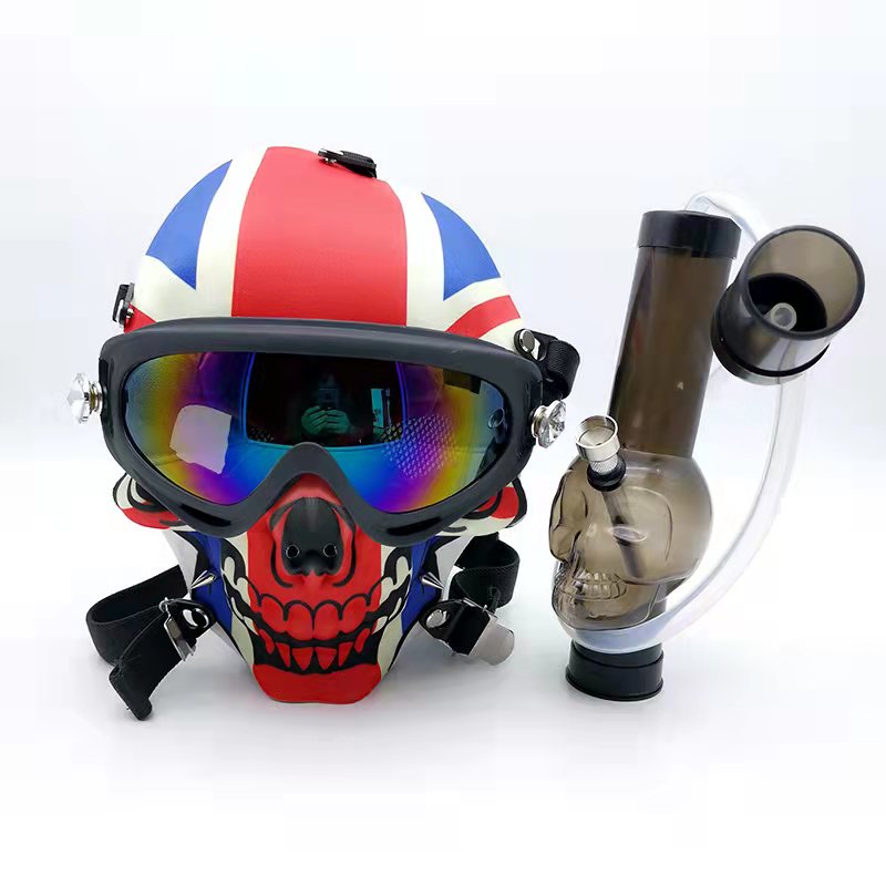 Sun Glasses Skull Fabric Gas Mask Bong w/ Water Pipe