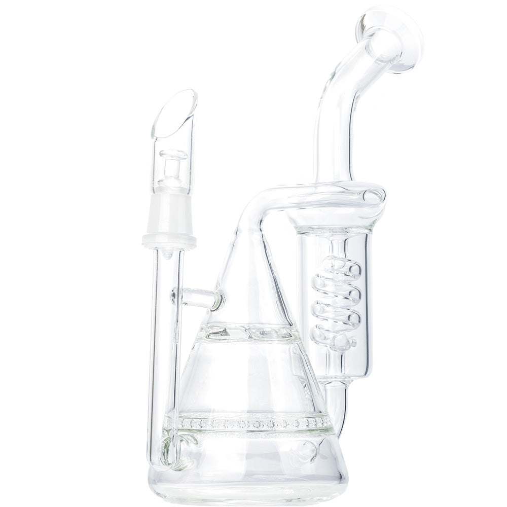 Pyramid Multi-Perc Recycler Glass Bong