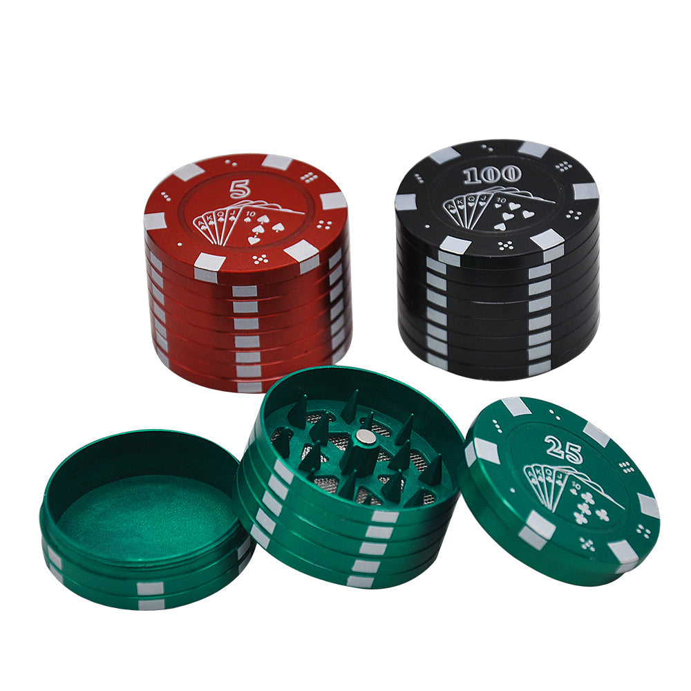 Casino Poker Weed Grinder 3 Layer