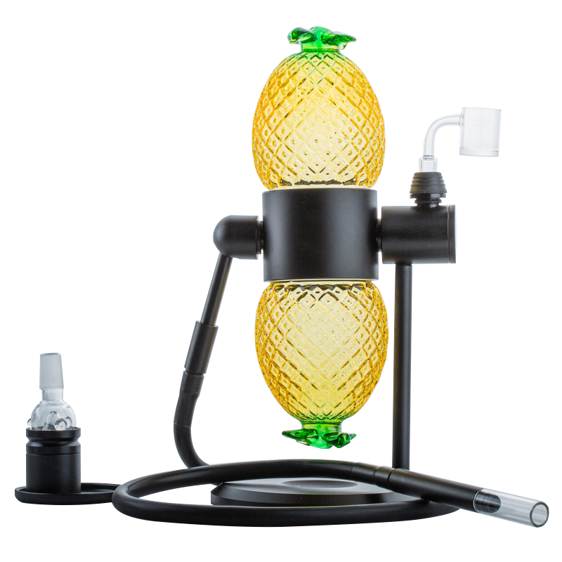 Pineapple Gravity Bong w/ Flat Top Quartz Banger Set