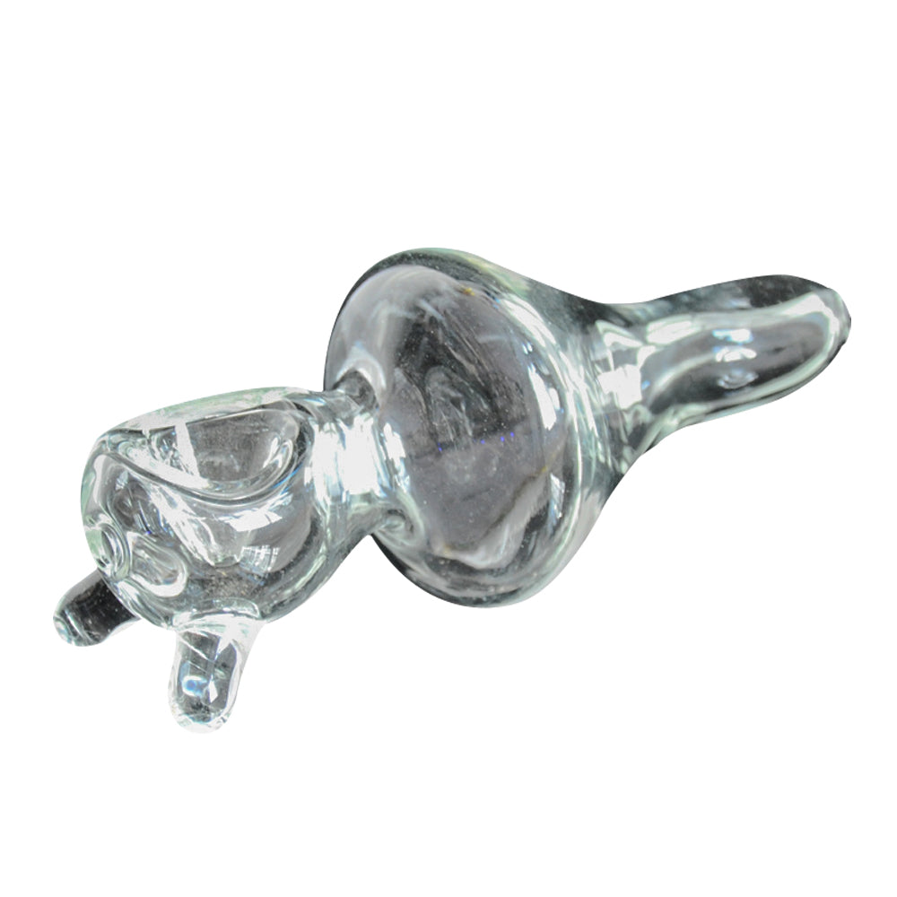 Cone Shape Clear Glass Pipe