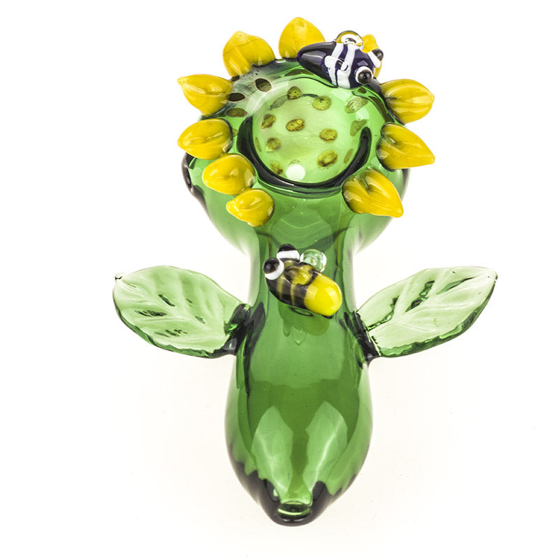 Sunflower Glass Spoon Pipe