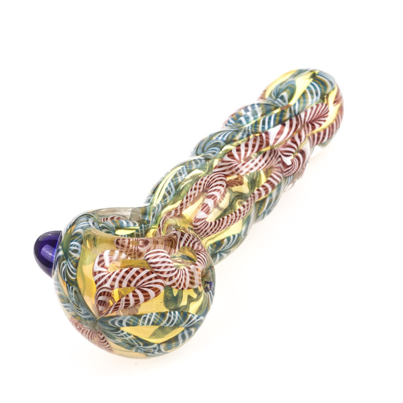 Chunky Glass Spoon Pipe w/ Marble