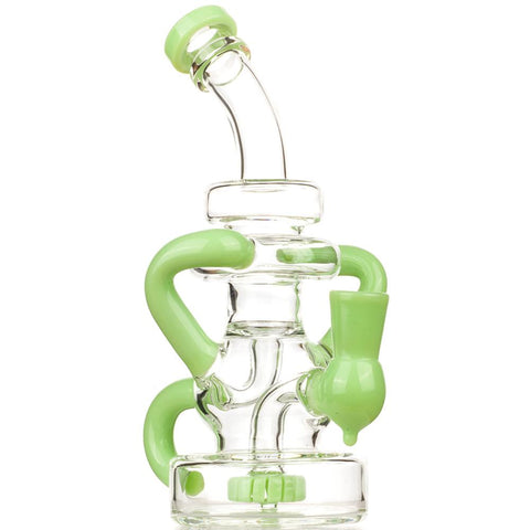 Green Recycler Showerhead Perc Dab Rig w/ Penis Novelty Glass Bong Set