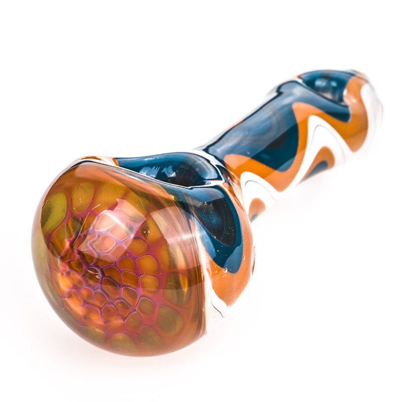 Honeycomb Glass Pipe w/ Ripple Pattern