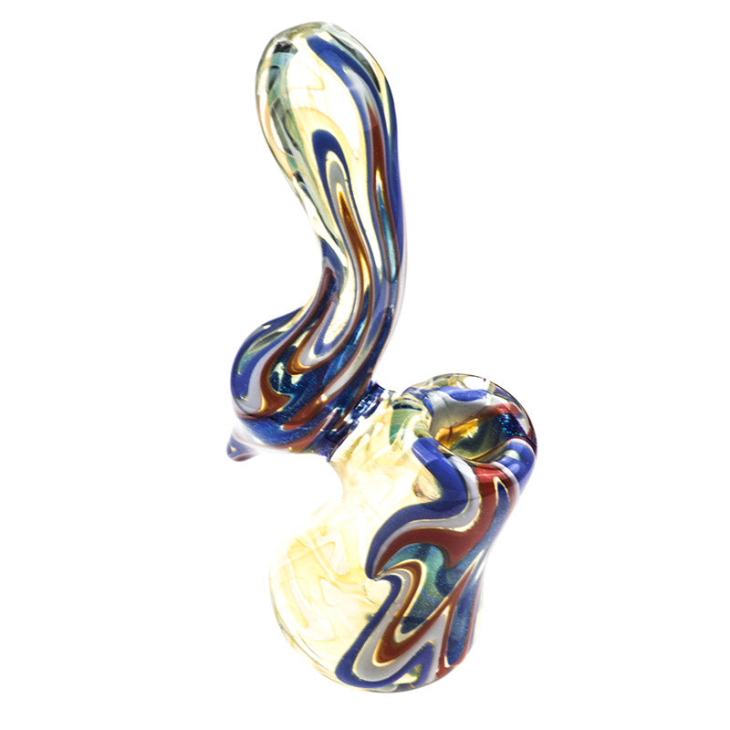 Swirl Pattern Glass Sherlock Bubbler
