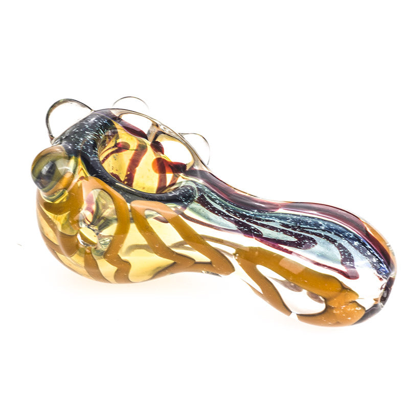 Fumed Glass Spoon Pipe w/ Canes