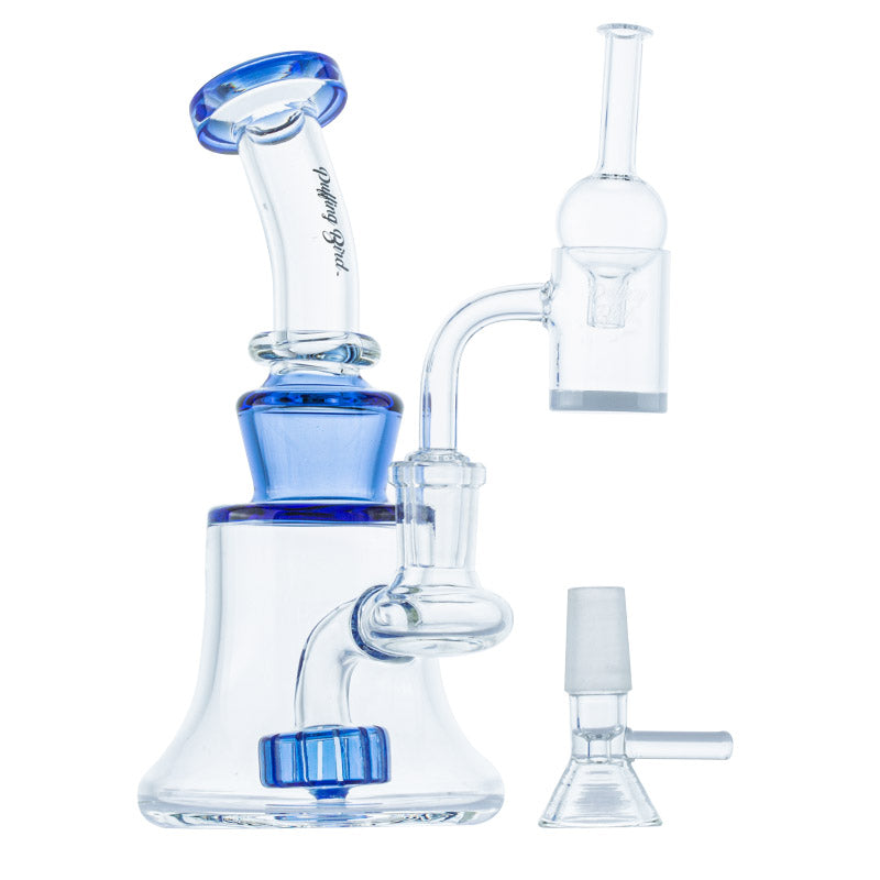 Showerhead Perc Dab Rig w/ Quartz Banger Carb Cap Set