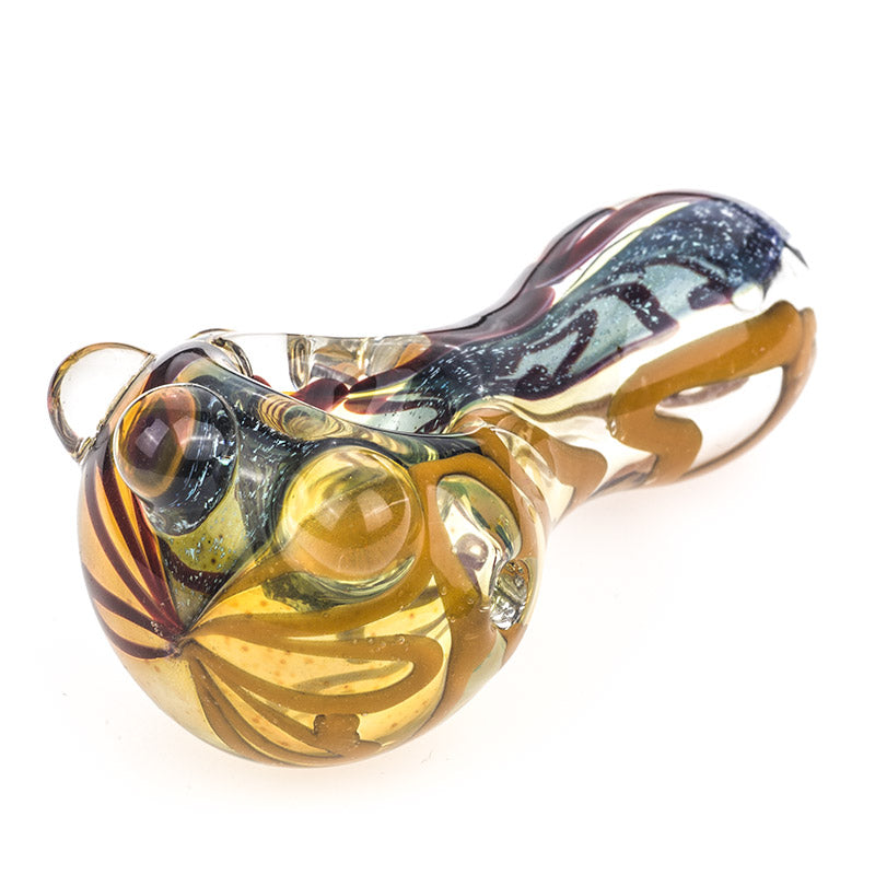 Fumed Glass Spoon Pipe w/ Canes