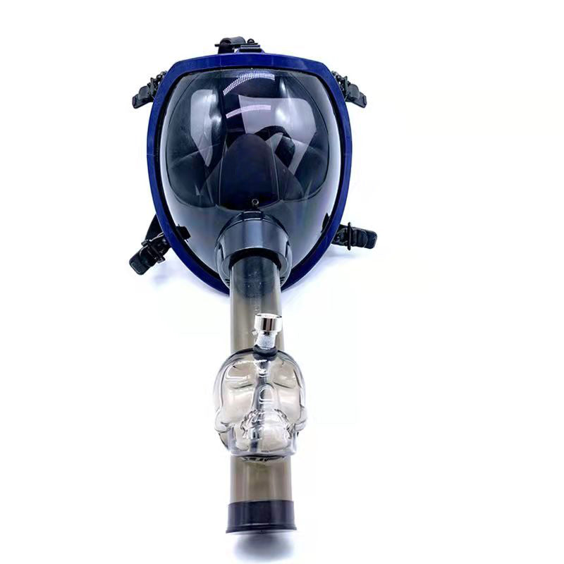 Full Face Black Shield Gas Mask Bong w/ Water Pipe