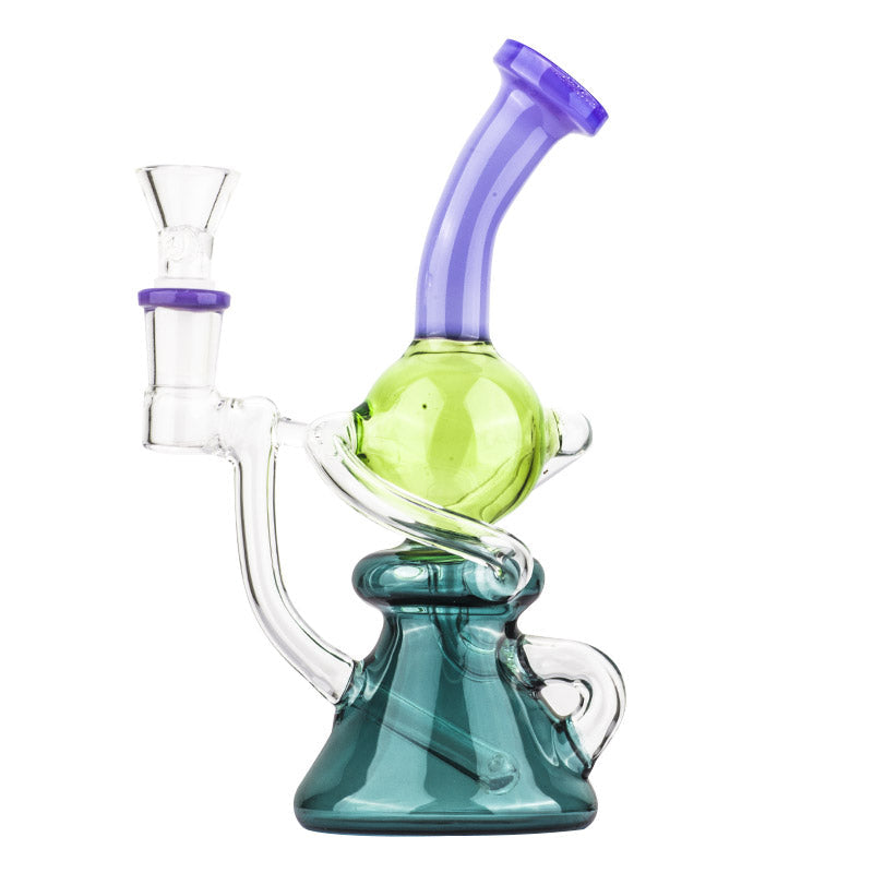 Colored Recycler Glass Dab Rig Enail Dab Kit Bundle